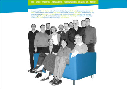 Webdesign Aktion Blaues Sofa